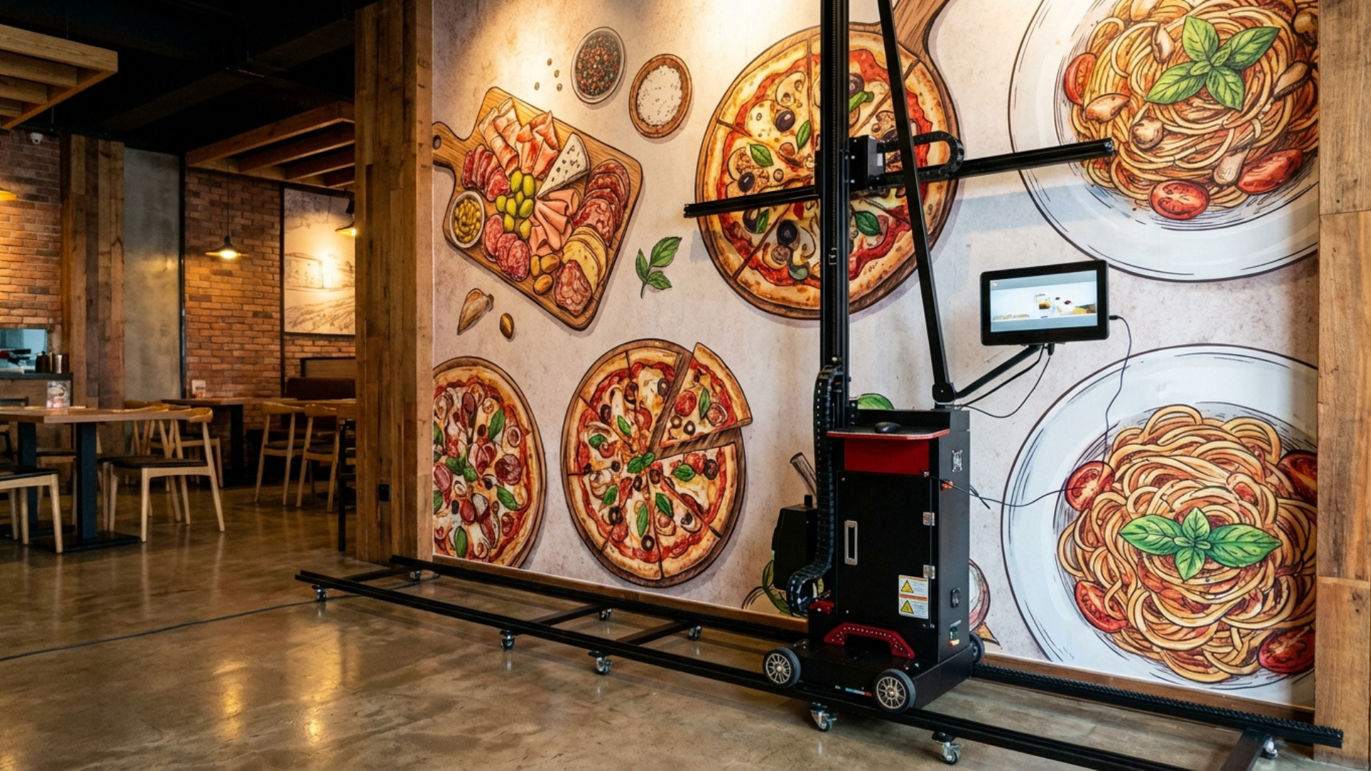Pizzeria Wanddruck